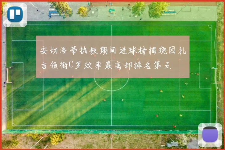 安切洛蒂执教期间进球榜揭晓因扎吉领衔C罗效率最高却排名第五